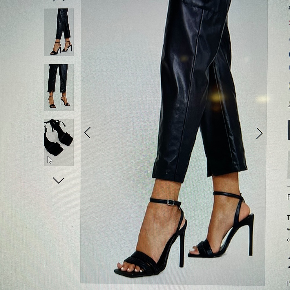 Black squared heels